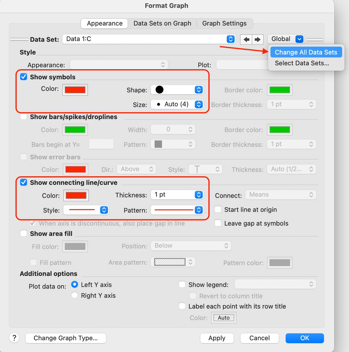 Graph tip Make a graph with a discontinuous line FAQ 1716 GraphPad